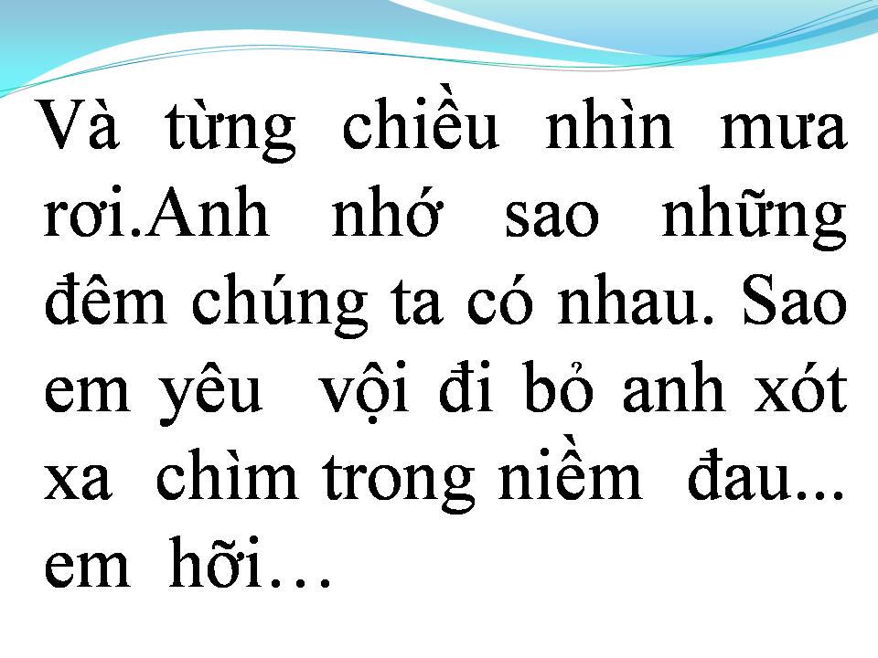 Lời bài hát VẪN MONG EM QUAY VỀ