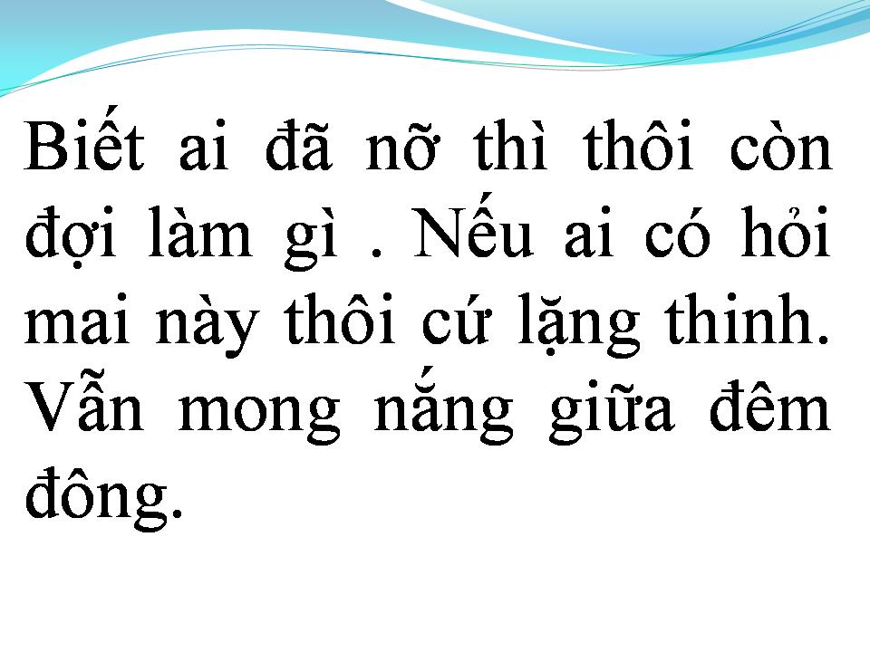 Lời bài hát VẪN MONG NGƯỜI VỀ