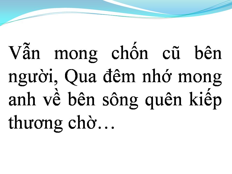Lời bài hát VẪN MONG NGƯỜI VỀ