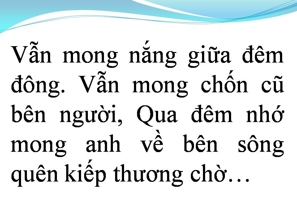 Lời bài hát VẪN MONG NGƯỜI VỀ