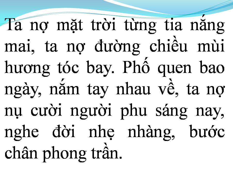 Lời bài hát VẪN NỢ CUỘC ĐỜI