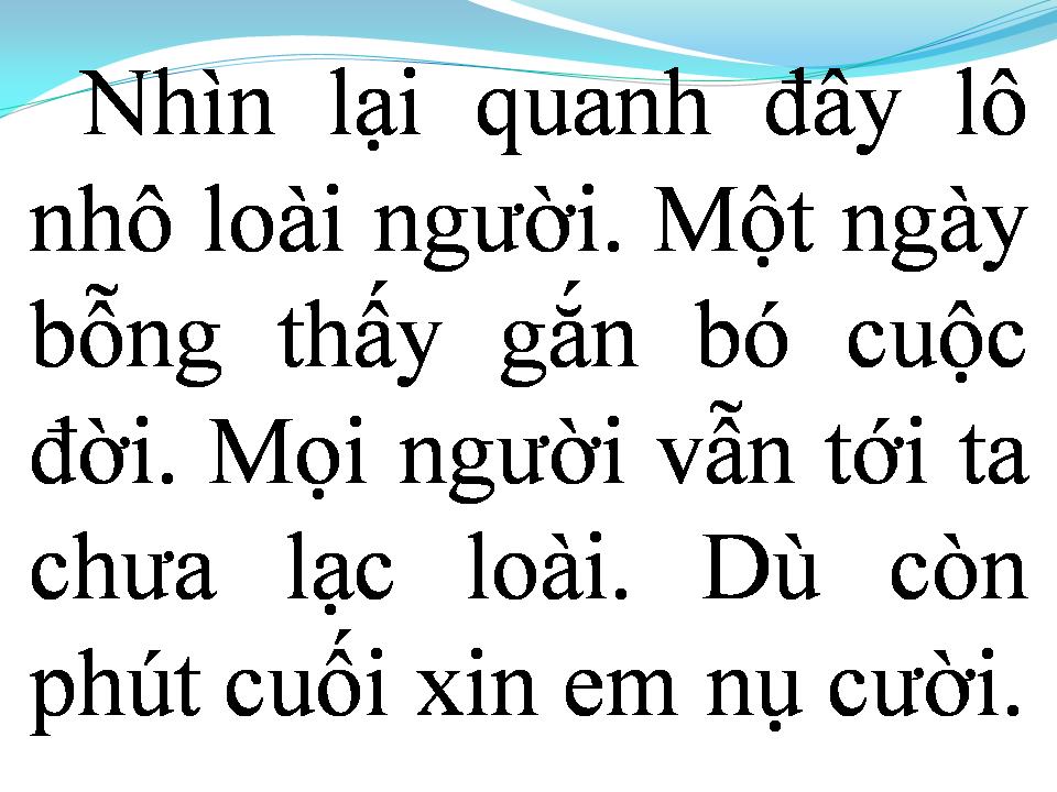 Lời bài hát VẪN NHỚ CUỘC ĐỜI