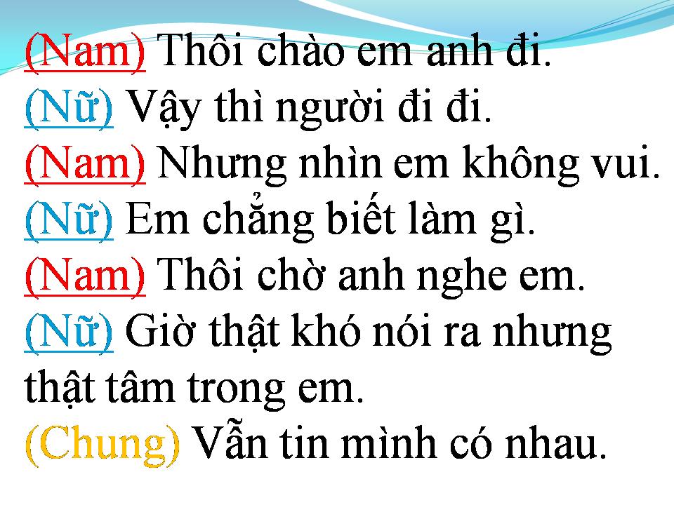Lời bài hát VẪN TIN MÌNH CÓ NHAU