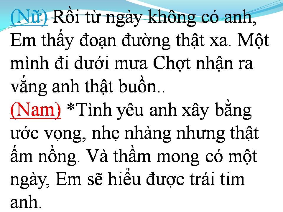 Lời bài hát VẪN TIN MÌNH CÓ NHAU