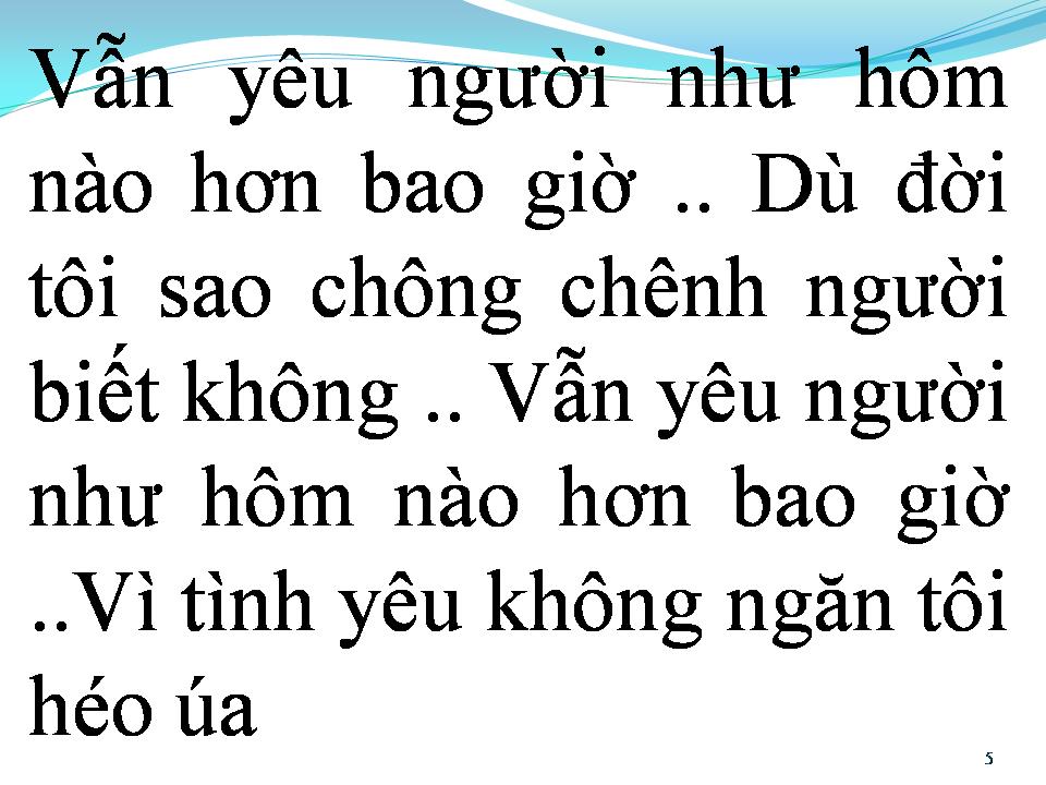 Lời bài hát VẪN YÊU EM MUÔN TRÙNG