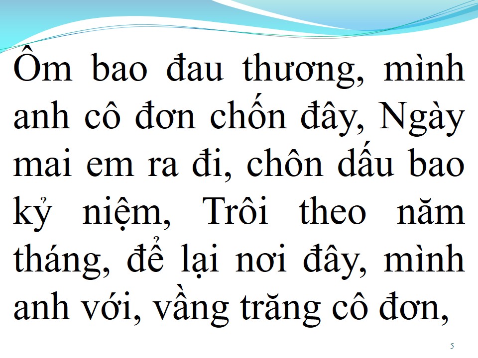 Lời bài hát VẦNG TRĂNG CÔ ĐƠN