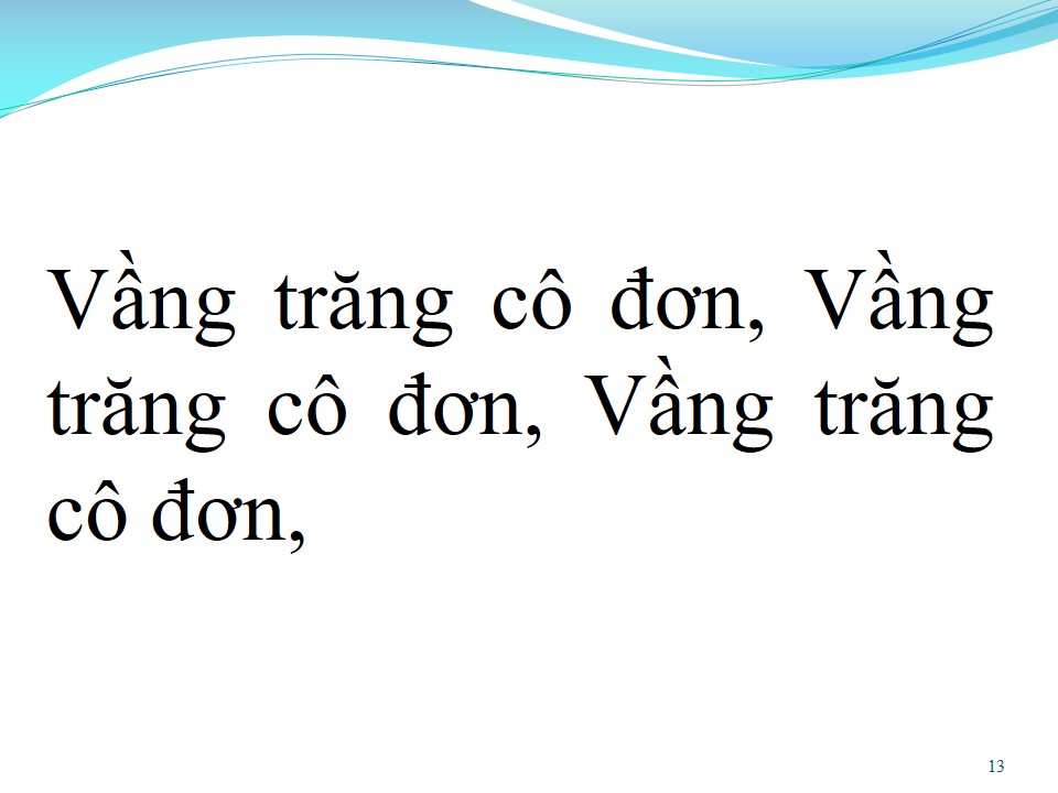 Lời bài hát VẦNG TRĂNG CÔ ĐƠN