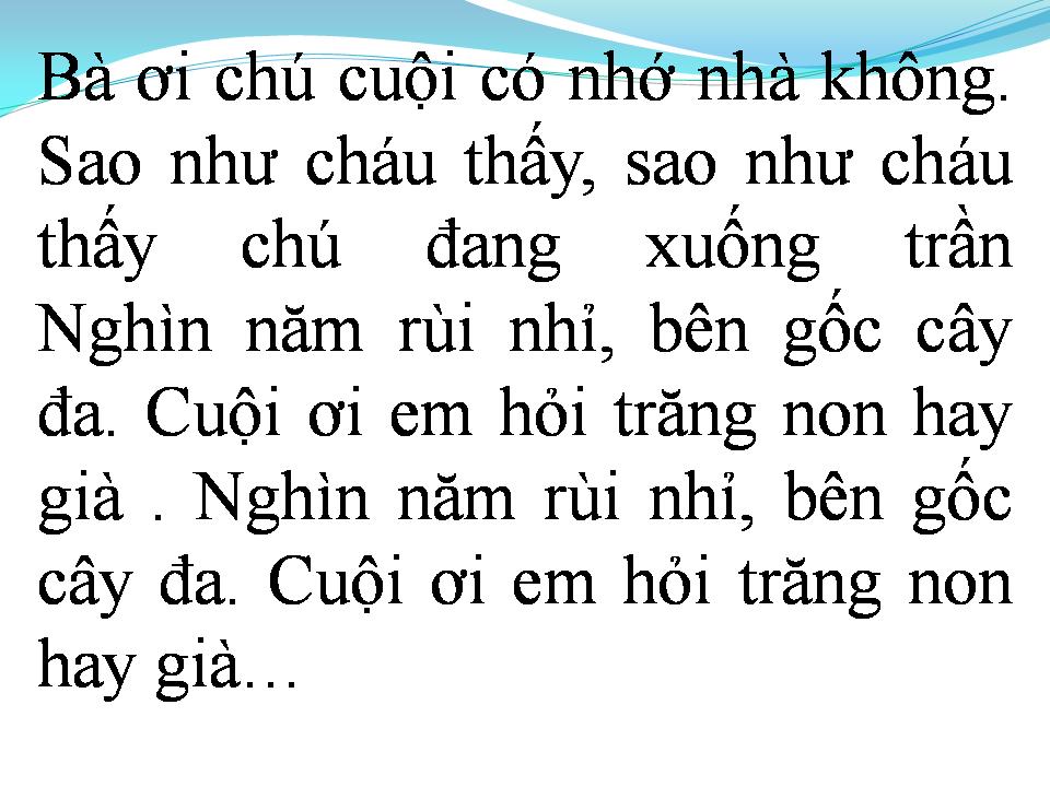 Lời bài hát VẦNG TRĂNG CỔ TÍCH