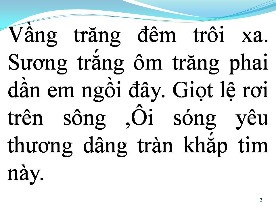 Lời bài hát VẦNG TRĂNG ĐÊM TRÔI