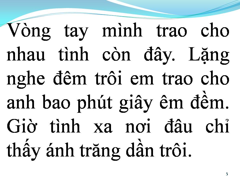 Lời bài hát VẦNG TRĂNG ĐÊM TRÔI
