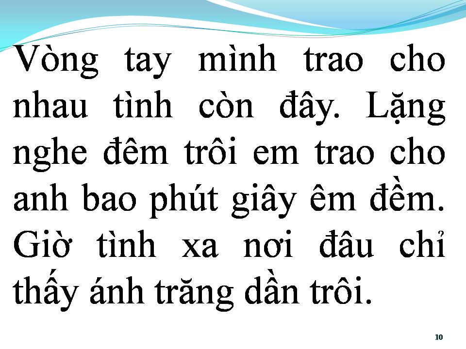 Lời bài hát VẦNG TRĂNG ĐÊM TRÔI