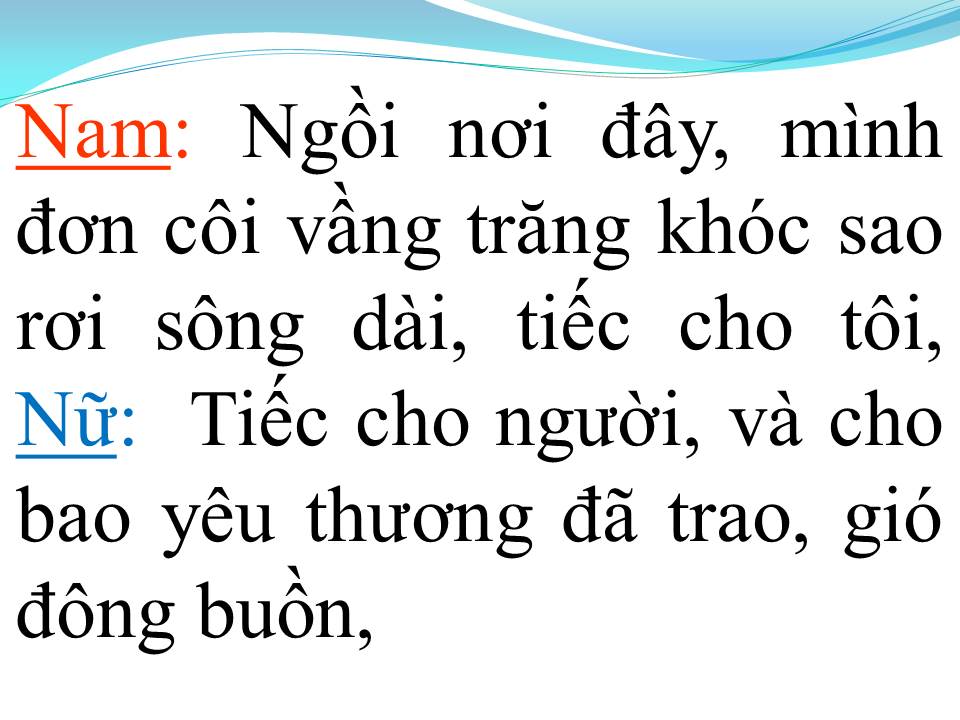 Lời bài hát VẦNG TRĂNG KHÓC (SONG CA)
