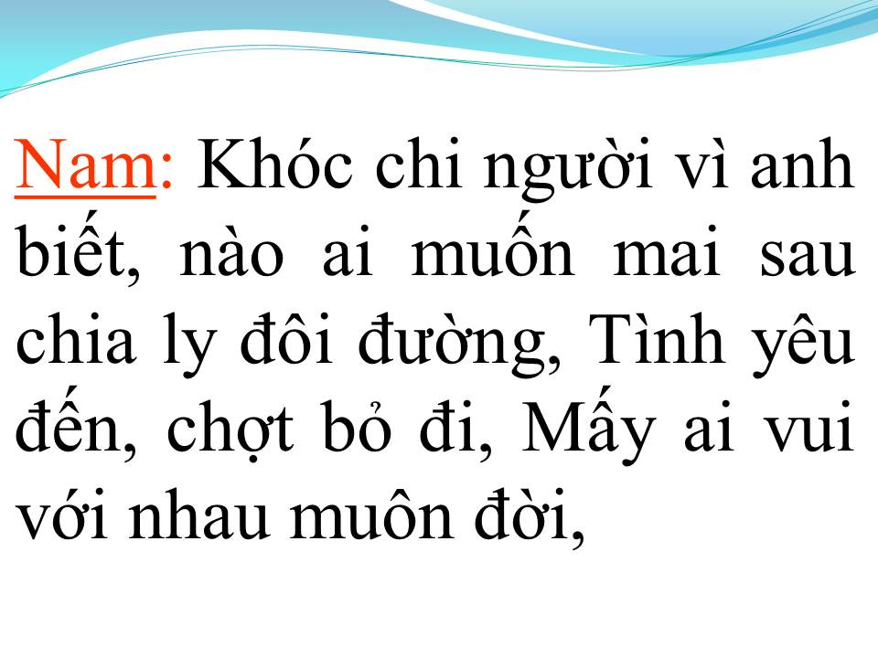 Lời bài hát VẦNG TRĂNG KHÓC (SONG CA)