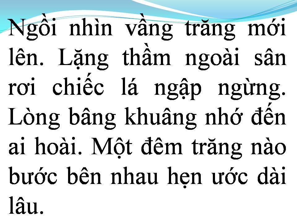 Lời bài hát VẦNG TRĂNG KHUYẾT
