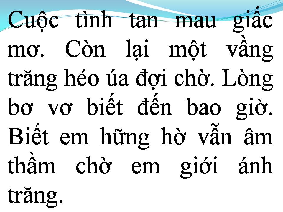 Lời bài hát VẦNG TRĂNG KHUYẾT