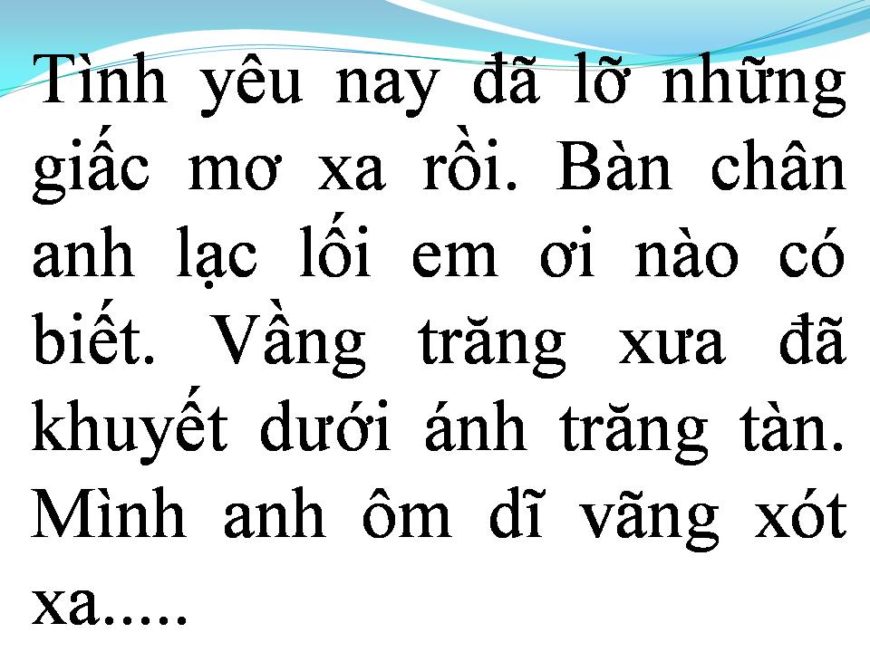 Lời bài hát VẦNG TRĂNG KHUYẾT