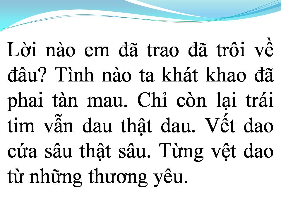 Lời bài hát VẬY LÀ MÌNH XA NHAU