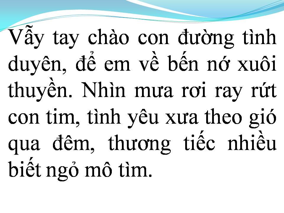 Lời bài hát VẪY TAY CHÀO