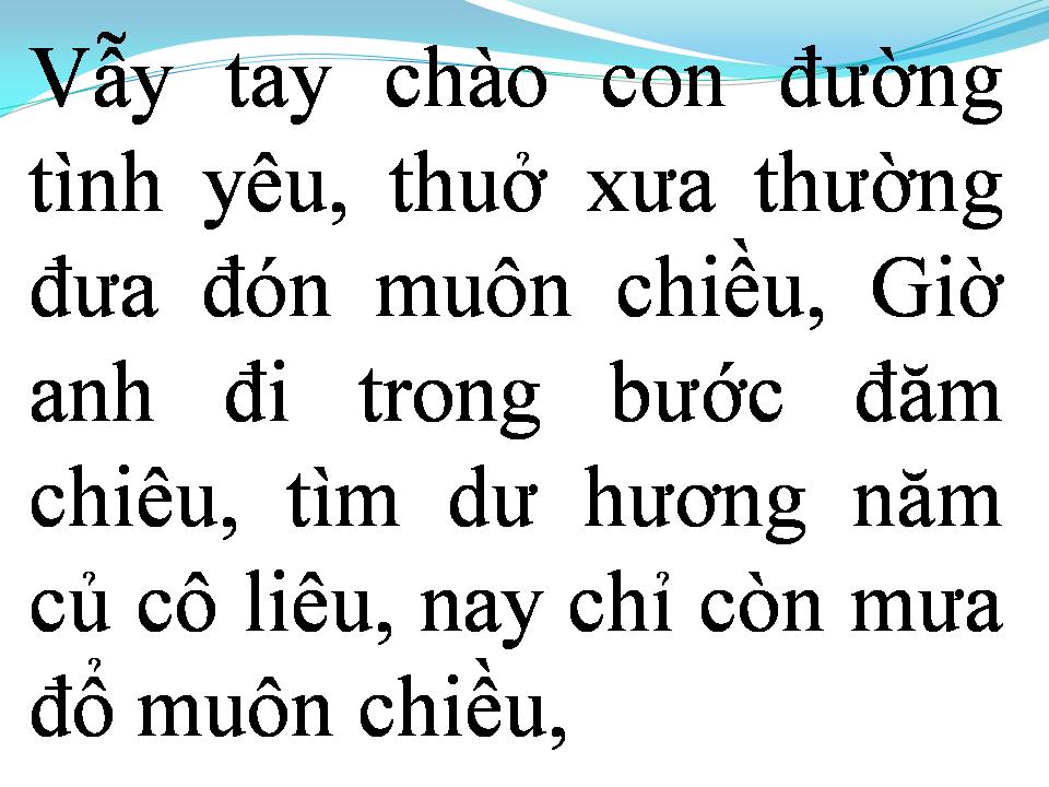 Lời bài hát VẪY TAY CHÀO