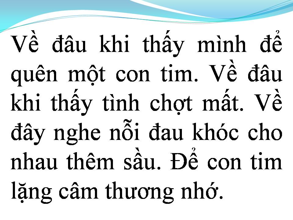 Lời bài hát VỀ ĐÂU