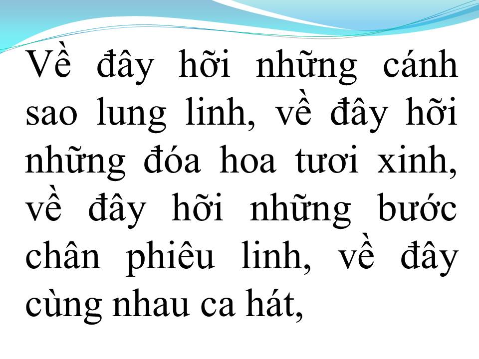 Lời bài hát VỀ ĐÂY