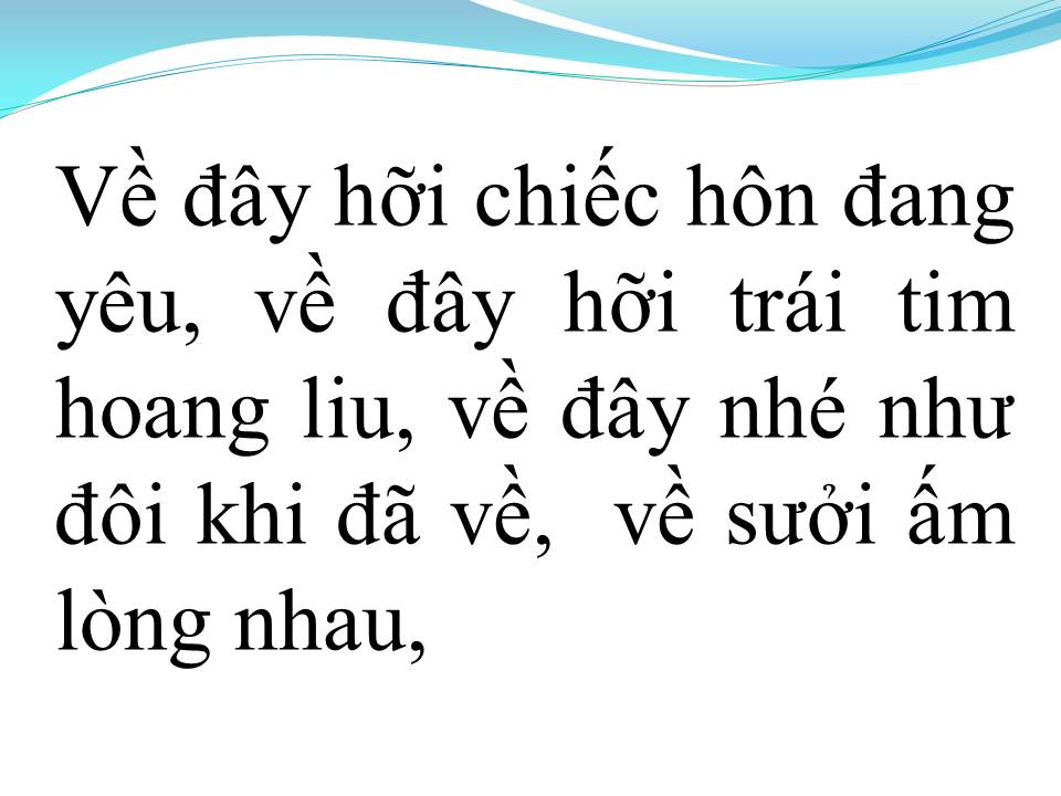 Lời bài hát VỀ ĐÂY