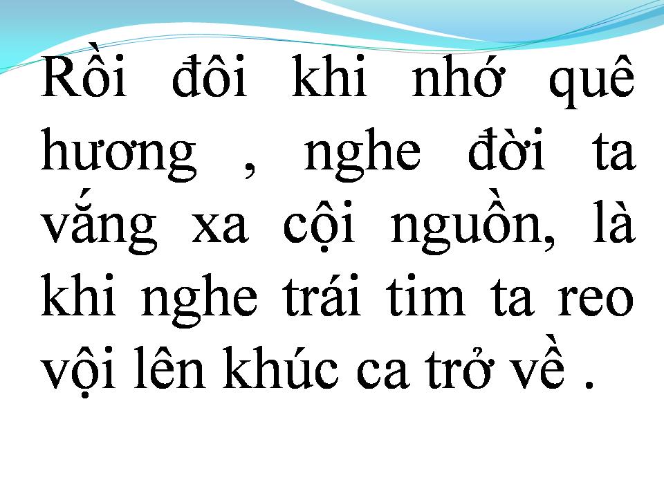Lời bài hát VỀ LẠI CỘI NGUỒN