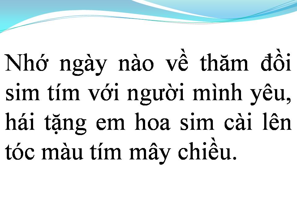 Lời bài hát VỀ LẠI ĐỒI SIM