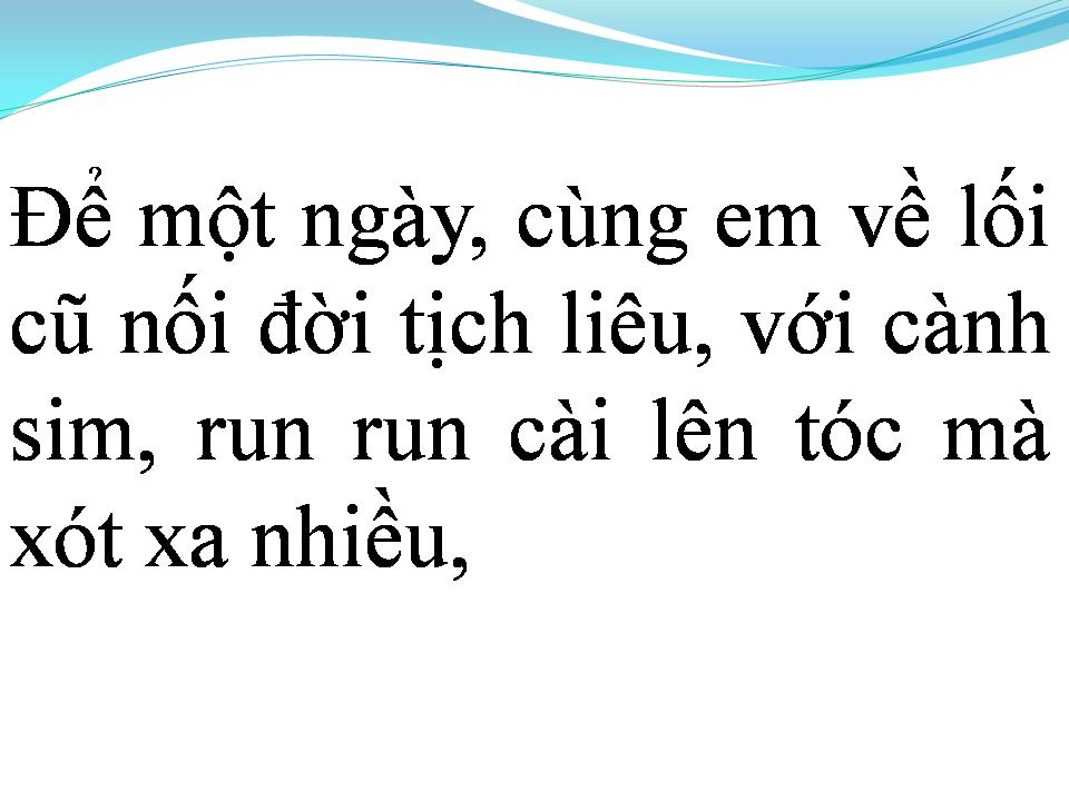 Lời bài hát VỀ LẠI ĐỒI SIM