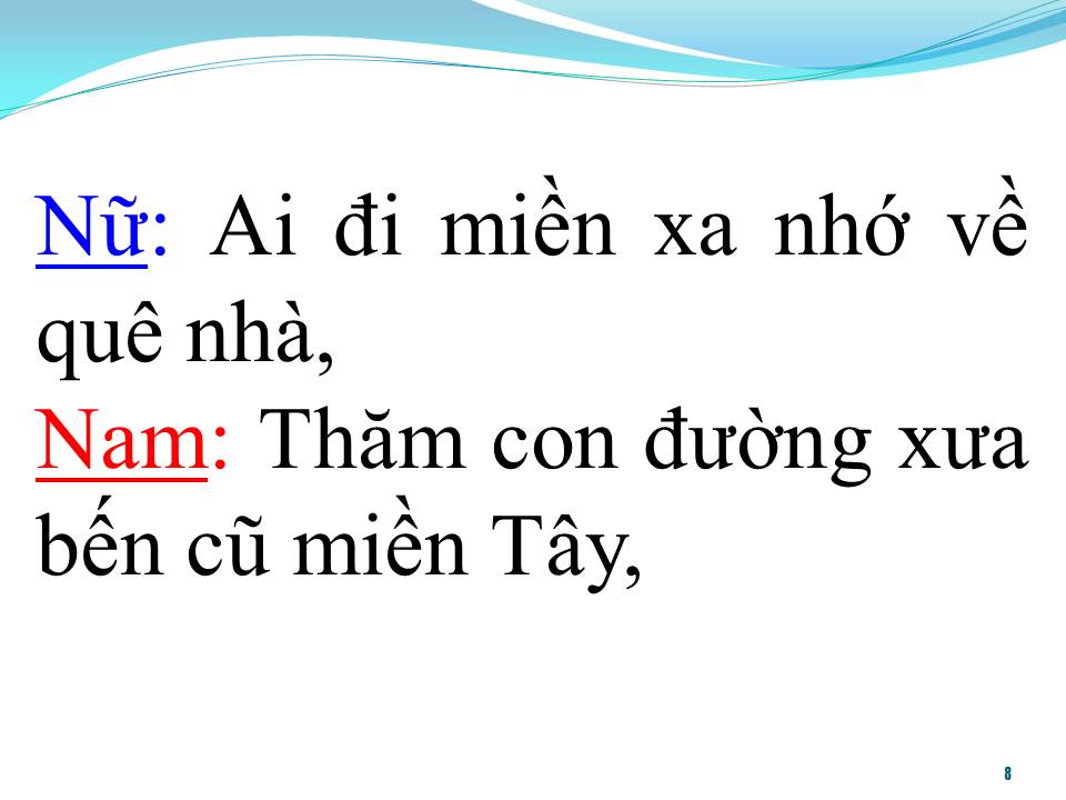 Lời bài hát VỀ MIỀN TÂY (SONG CA)