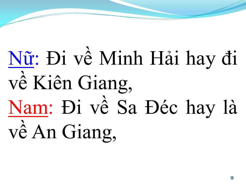 Lời bài hát VỀ MIỀN TÂY (SONG CA)