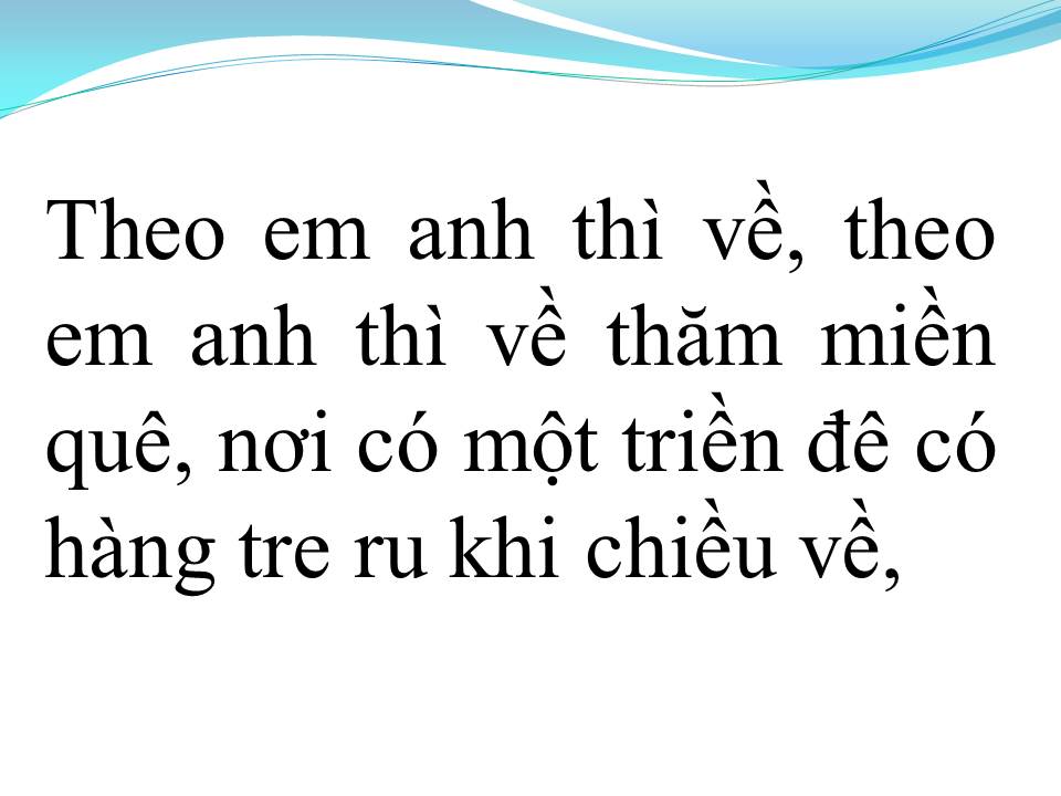Lời bài hát VỀ QUÊ