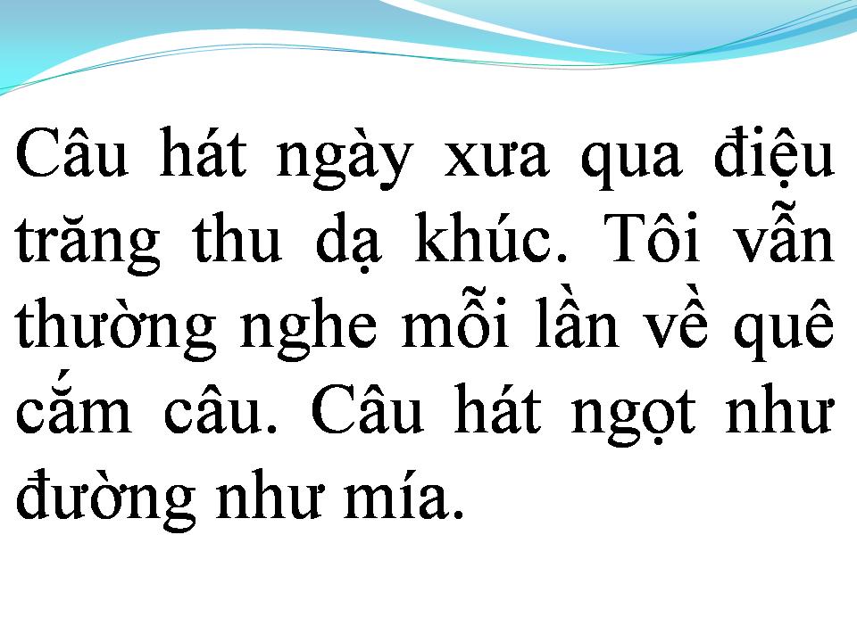 Lời bài hát VỀ QUÊ CẮM CÂU