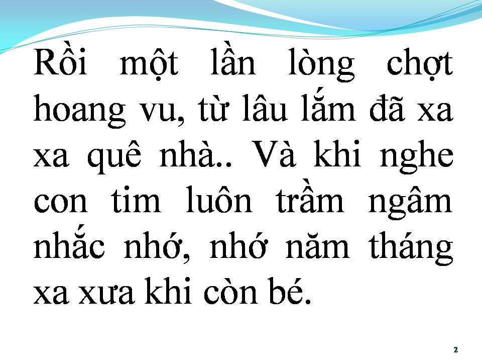 Lời bài hát VỀ QUÊ CŨ