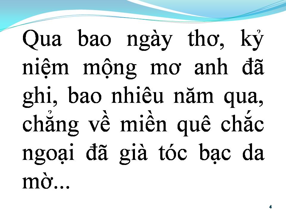 Lời bài hát VỀ QUÊ NGOẠI