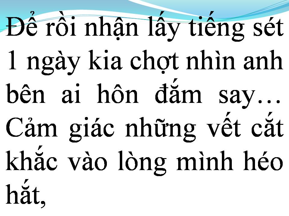Lời bài hát VẾT CẮT