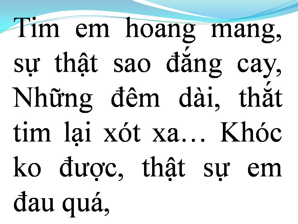 Lời bài hát VẾT CẮT