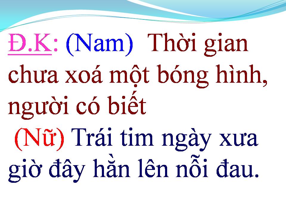 Lời bài hát VẾT CHÂN THỜI GIAN