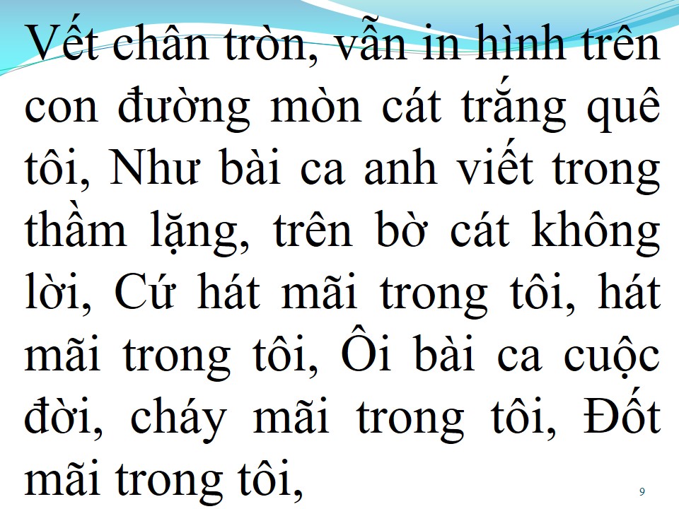 Lời bài hát VẾT CHÂN TRÒN TRÊN CÁT