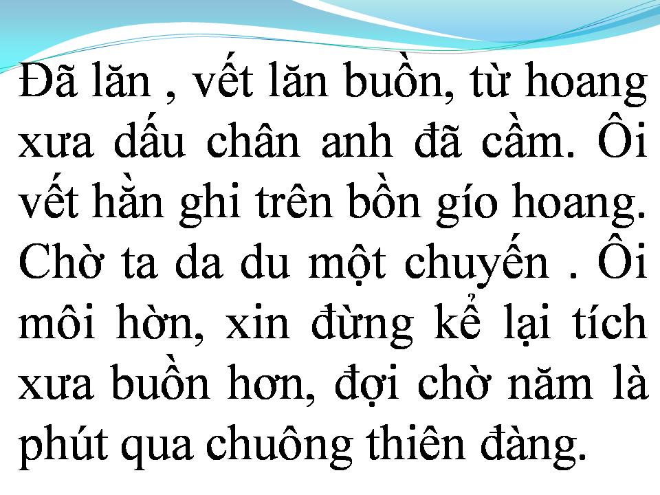 Lời bài hát VẾT LĂN TRẦM