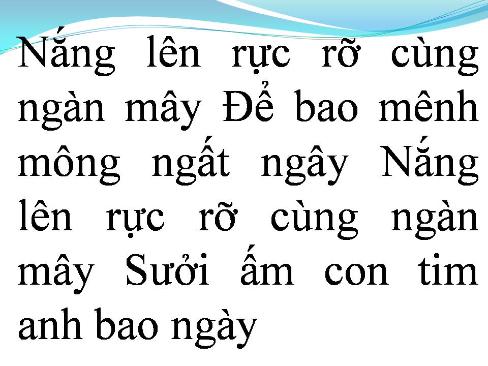Lời bài hát VỆT NẮNG CUỐI TRỜI