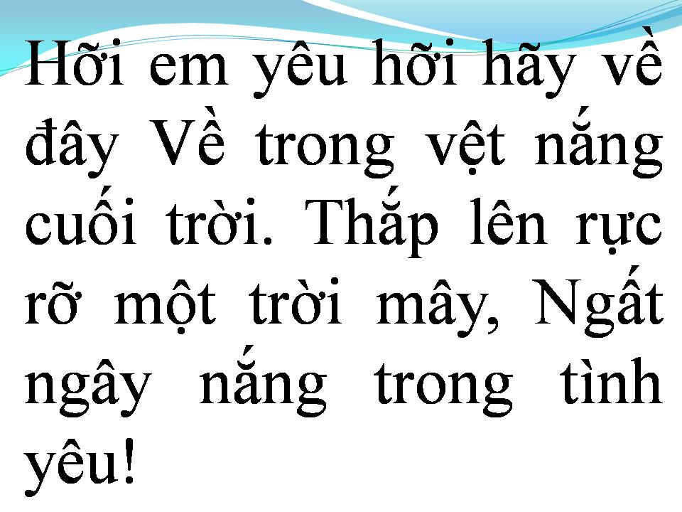 Lời bài hát VỆT NẮNG CUỐI TRỜI