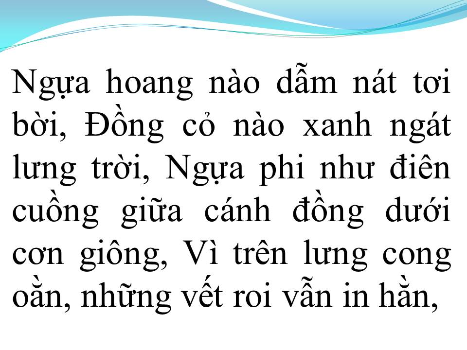 Lời bài hát VẾT THÙ TRÊN LƯNG NGỰA HOANG