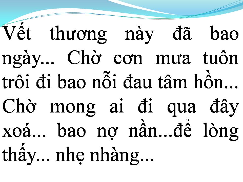 Lời bài hát VẾT THƯƠNG LÒNG