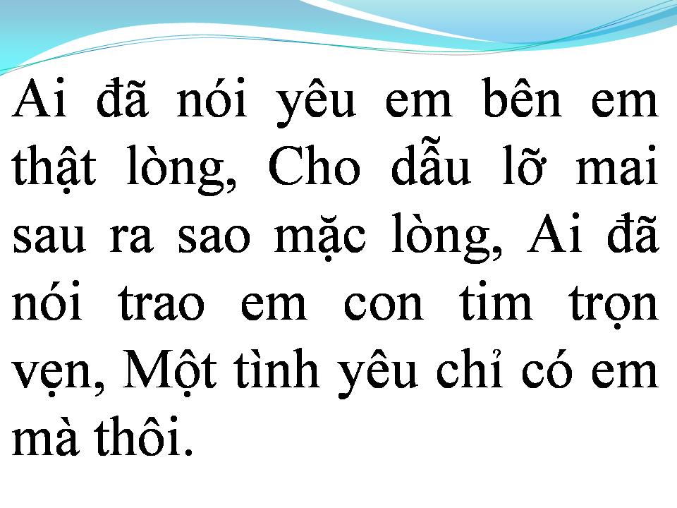 Lời bài hát VÌ CỚ LÀM SAO