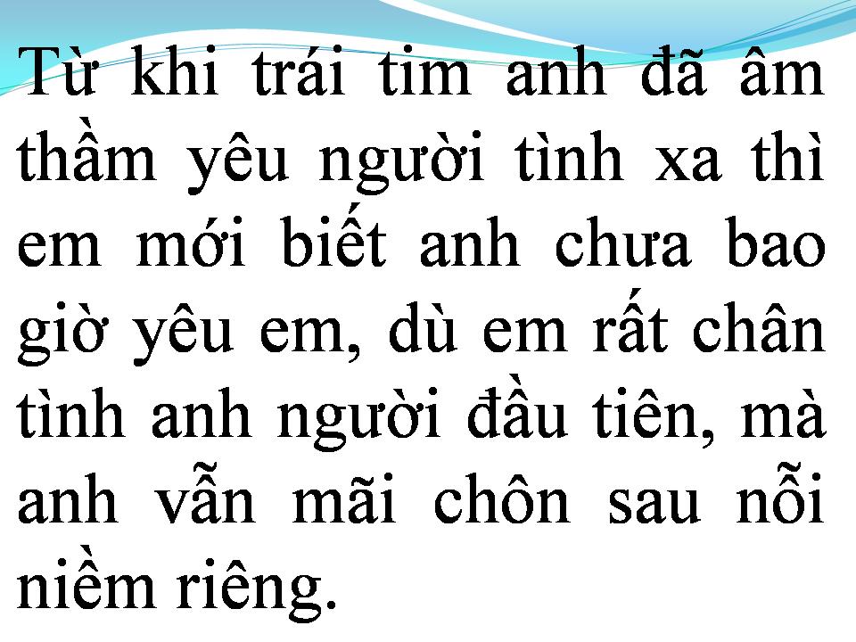 Lời bài hát VỊ ĐẮNG TÌNH YÊU
