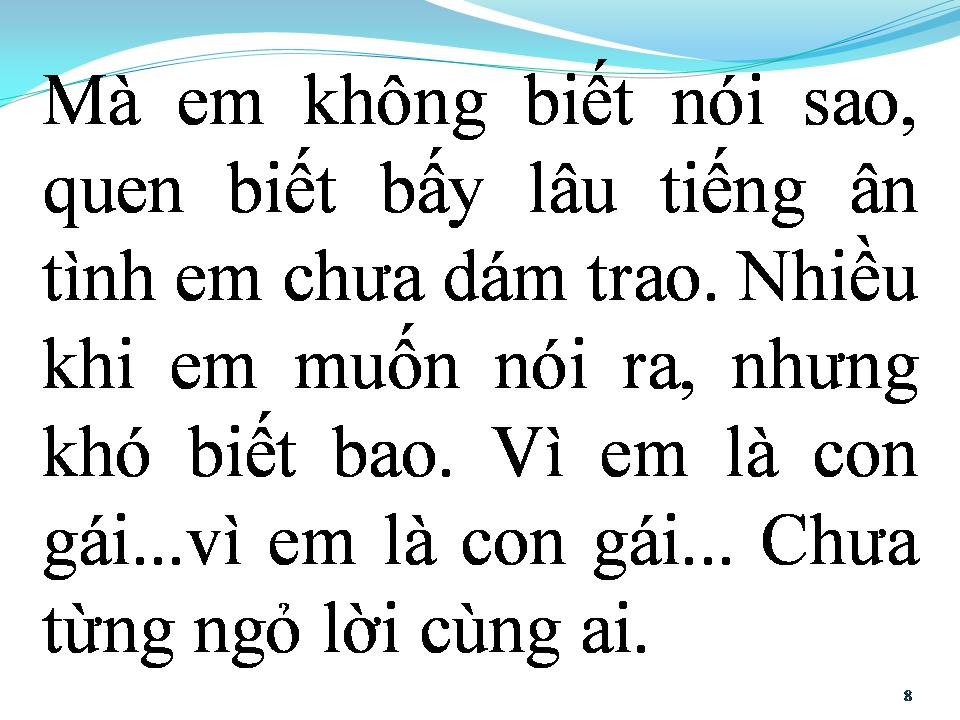 Lời bài hát VÌ EM LÀ CON GÁI