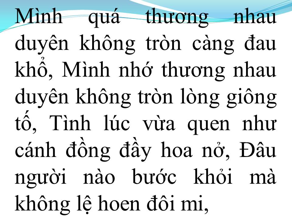 Lời bài hát VÌ LỠ THƯƠNG NHAU