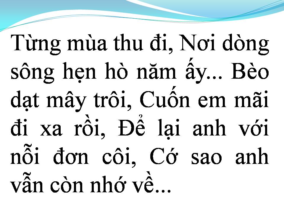 Lời bài hát VÌ MỘT LẦN YÊU