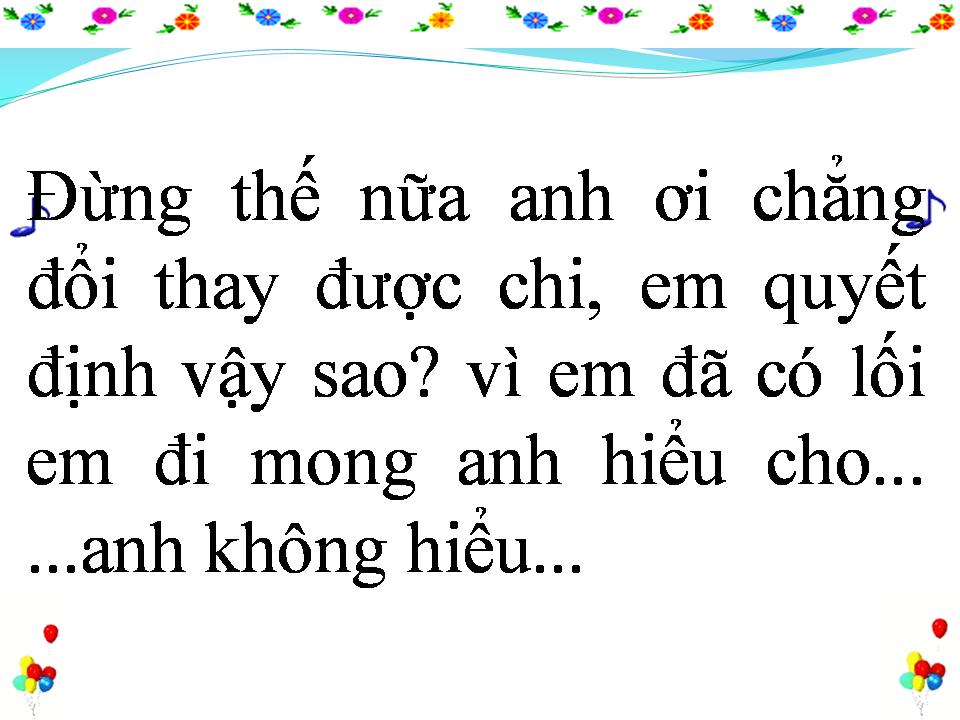 Lời bài hát VÌ MỘT NGƯỜI
